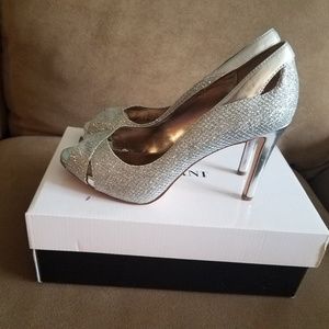 Alfani silver high heel shoes